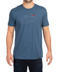 Vector Tee - Heather Cobalt